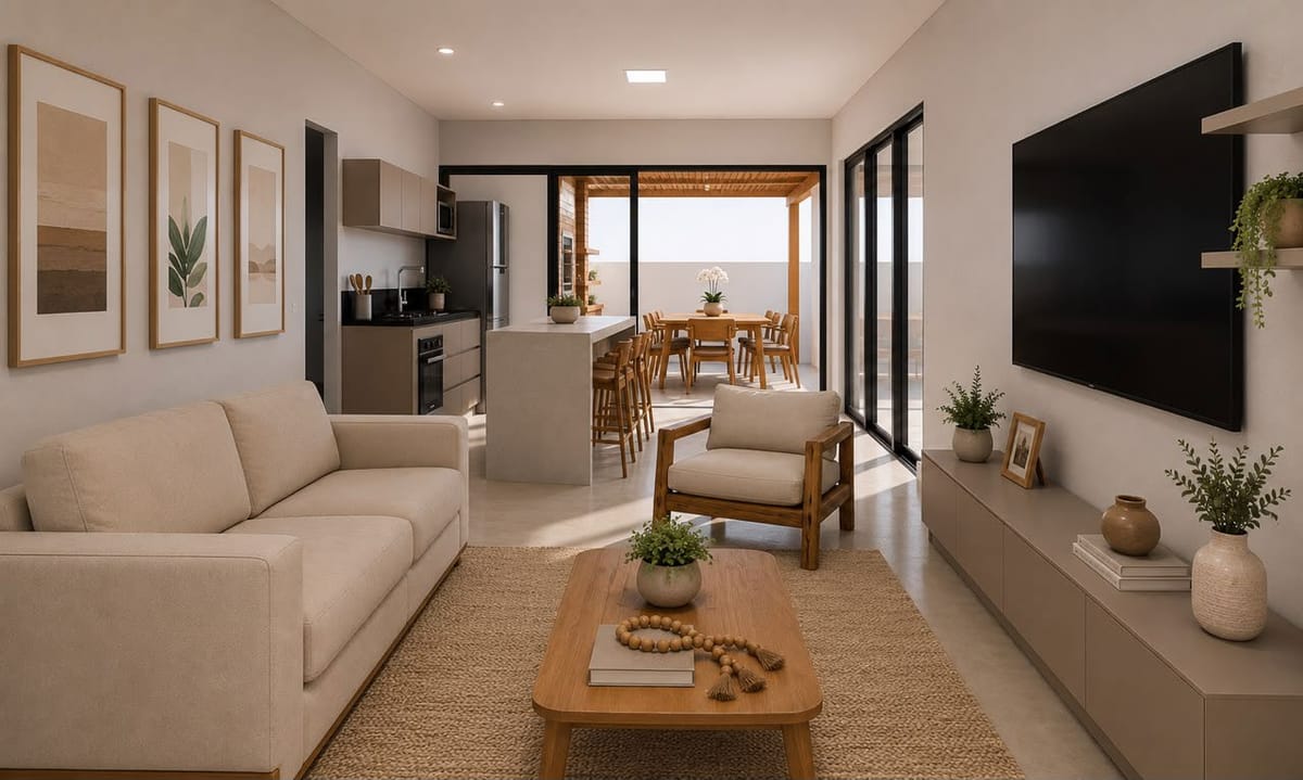 Modelo de casa 2 construída com parceiros da Dunna Invest
