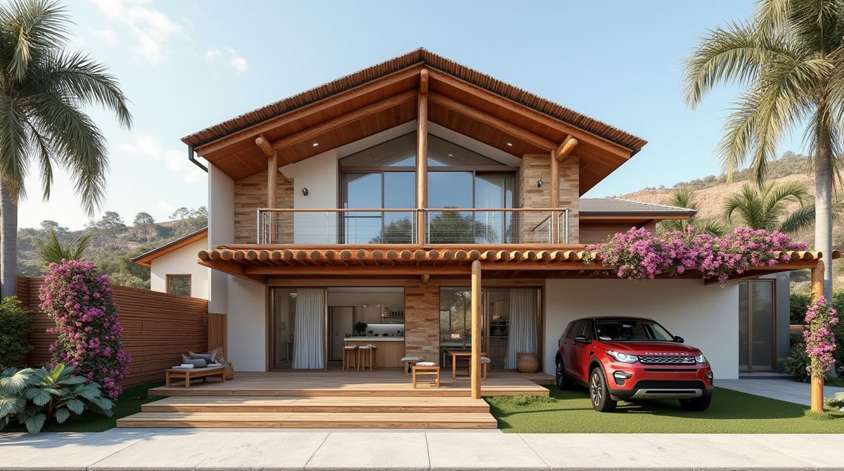 Modelo de casa 15 construída com parceiros da Dunna Invest